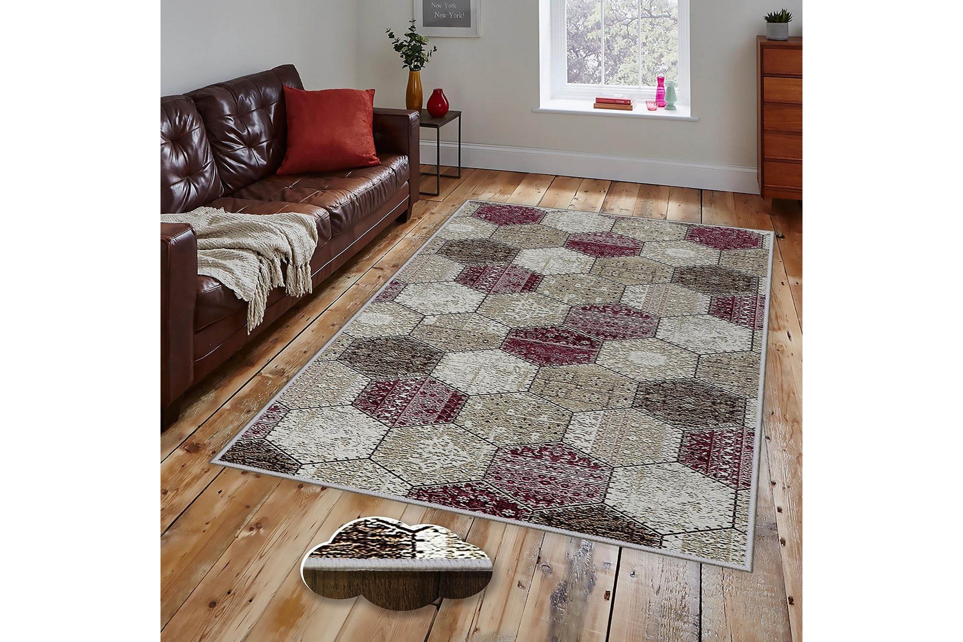 Homefesto Tæppe 80x150 cm - Multifarvet - Tekstiler - Tæpper - Orientalske tæpper