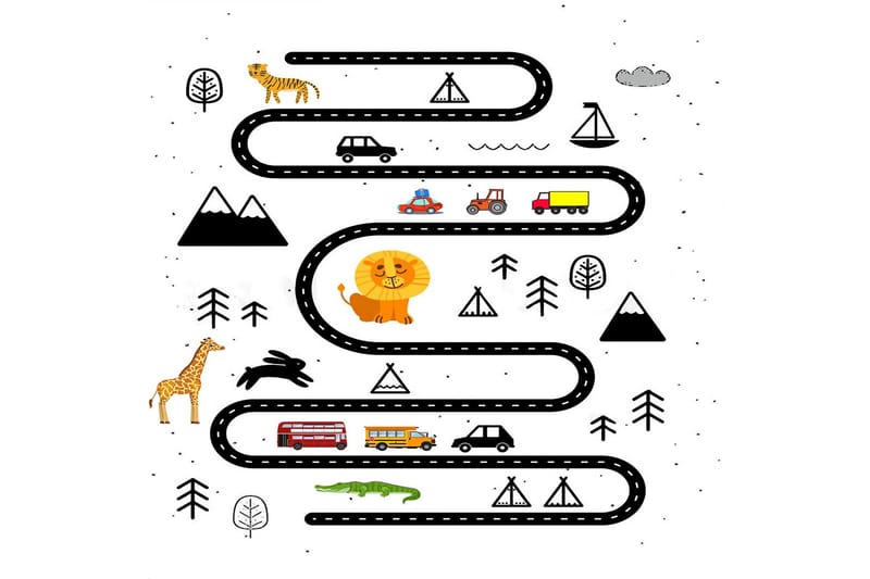 Homefesto Tæppe 80x150 cm - Multifarvet - Tekstiler - Tæpper - Orientalske tæpper