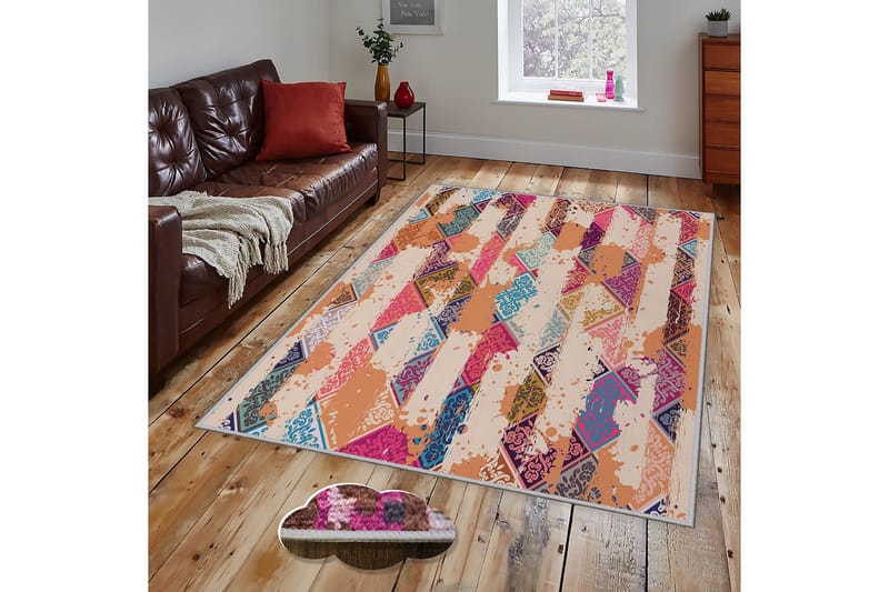 Homefesto Tæppe 80x200 cm - Flerfarvet - Tekstiler - Tæpper - Orientalske tæpper