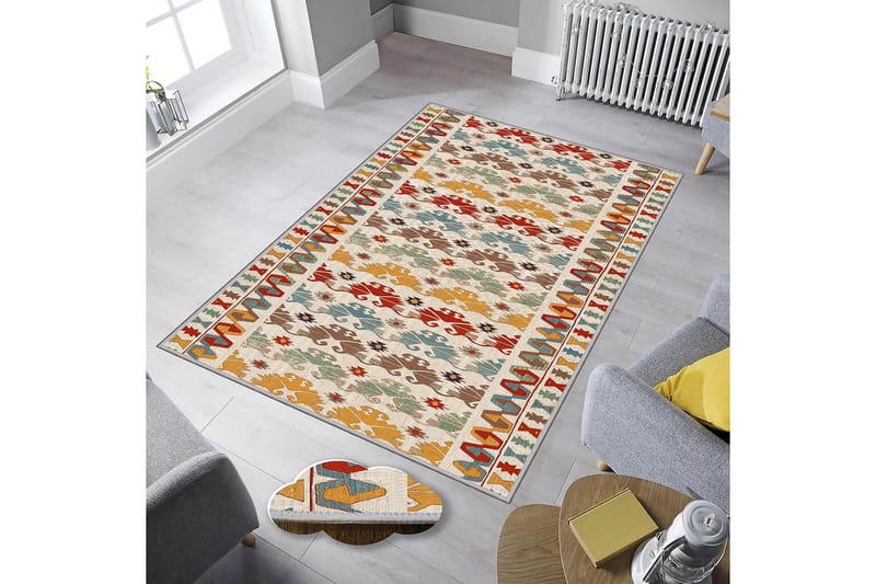 Homefesto Tæppe 80x200 cm - Flerfarvet - Tekstiler - Tæpper - Orientalske tæpper