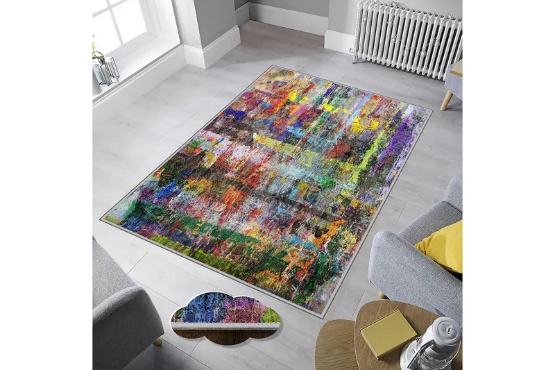 Homefesto Tæppe 80x200 cm, Flerfarvet