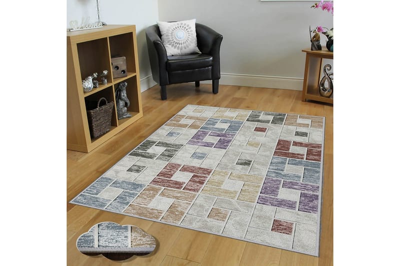 Homefesto Tæppe 80x200 cm, Multifarvet