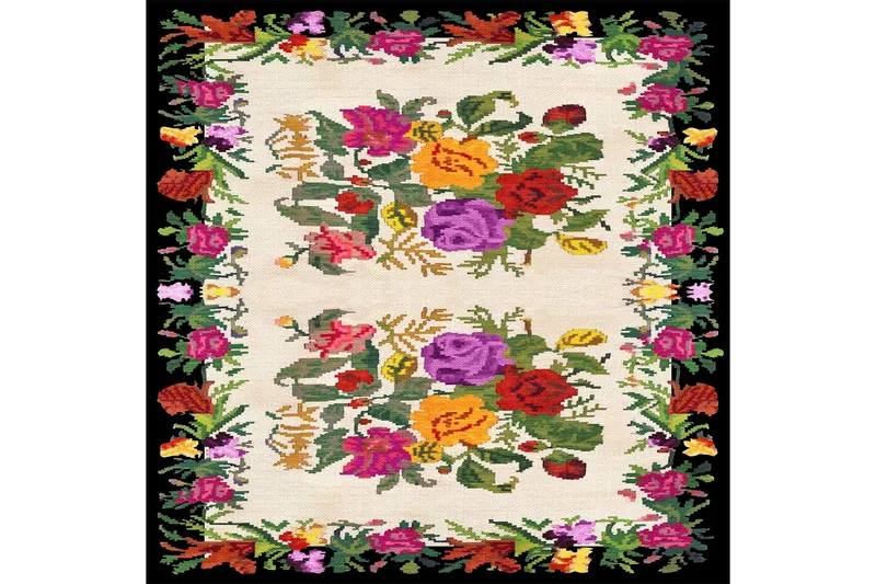 Homefesto Tæppe 80x300 cm - Flerfarvet - Tekstiler - Tæpper - Orientalske tæpper