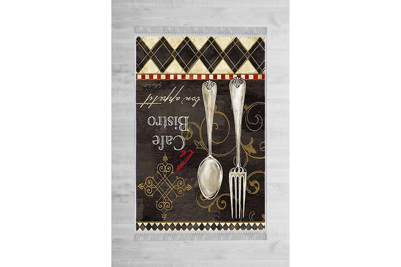 Homefesto Tæppe 80x300 cm, Multifarvet/Fløjl