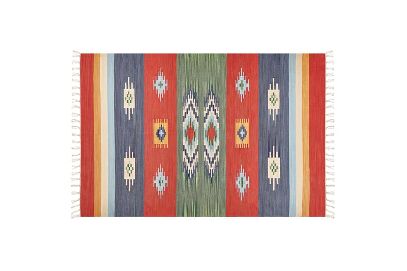Kamaris Kelimtæppe 200x300 cm - Rød - Tekstiler - Tæpper - Orientalske tæpper - Kelimtæpper