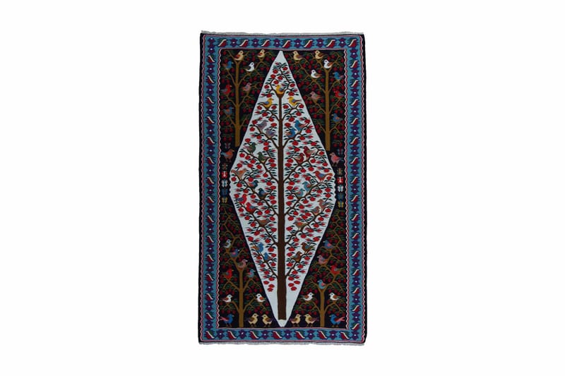 Håndknyttet Exclusive persisk tæppe 105x190 cm Kelim - Beige / blå - Tekstiler - Tæpper - Orientalske tæpper - Kelimtæpper