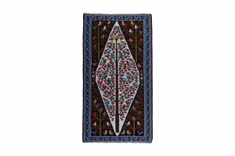 Håndknyttet Exclusive persisk tæppe 105x190 cm Kelim - Beige / blå - Kelimtæpper
