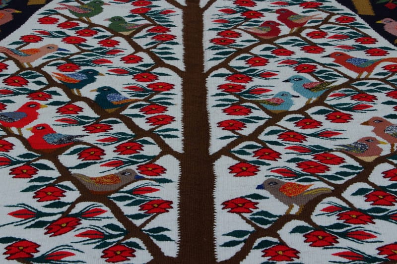 Håndknyttet Exclusive persisk tæppe 105x190 cm Kelim - Beige / blå - Kelimtæpper