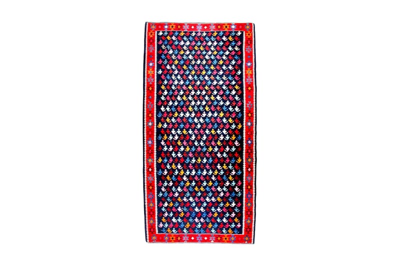 Håndknyttet Persisk tæppe 132x281 cm Kelim - Mørkeblå / rød - Tekstiler - Tæpper - Orientalske tæpper - Kelimtæpper