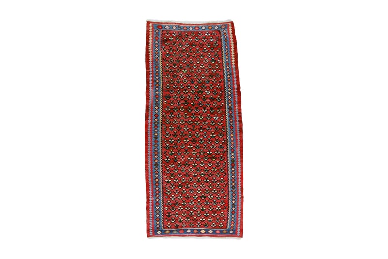 Håndknyttet Persisk tæppe 100x226 cm Kelim - Rød / blå - Kelimtæpper