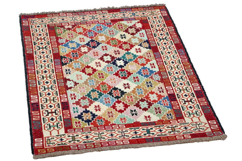 Håndknyttet persisk tæppe Varni 110x140 cm Kelim - Flerfarvet - Kelimtæpper