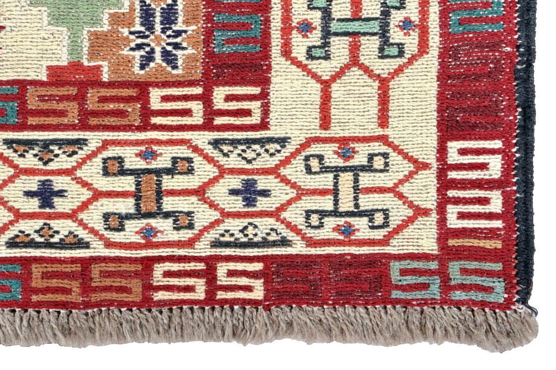 Håndknyttet persisk tæppe Varni 110x142 cm Kelim - Flerfarvet - Kelimtæpper