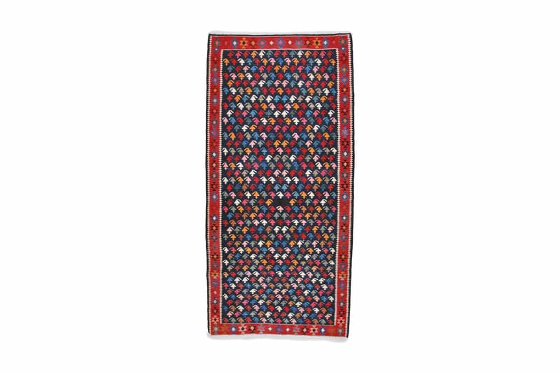 Håndknyttet Persisk tæppe 132x276 cm Kelim - Mørkeblå / rød - Tekstiler - Tæpper - Orientalske tæpper - Kelimtæpper