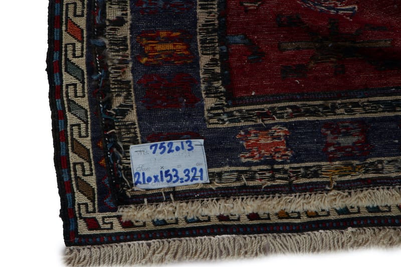 Håndknyttet persisk tæppe Varni 153x210 cm Kelim - Rød / mørkeblå - Kelimtæpper