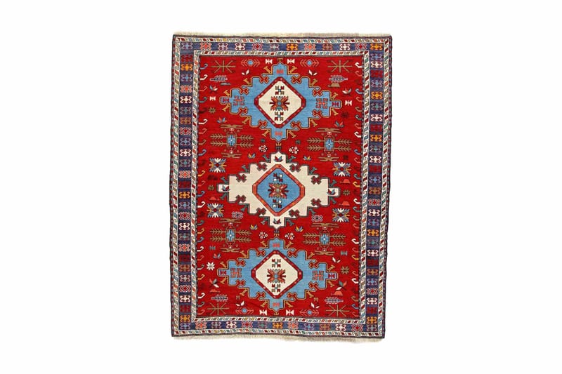 Håndknyttet persisk tæppe Varni 153x210 cm Kelim - Rød / mørkeblå - Tekstiler - Tæpper - Orientalske tæpper - Kelimtæpper