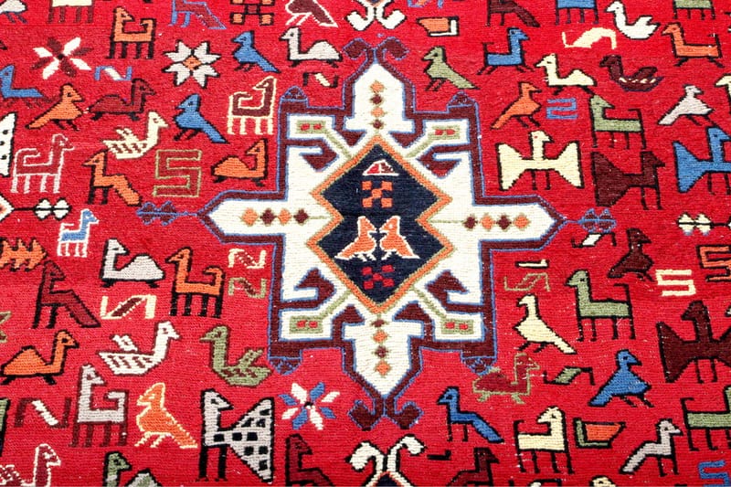Håndknyttet persisk tæppe Varni 211x292 cm Kelim - Rød / Beige - Kelimtæpper
