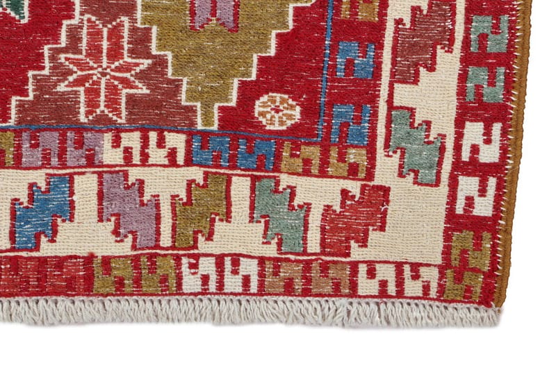 Håndknyttet persisk tæppe Varni 106x141 cm Kelim - Flerfarvet - Kelimtæpper