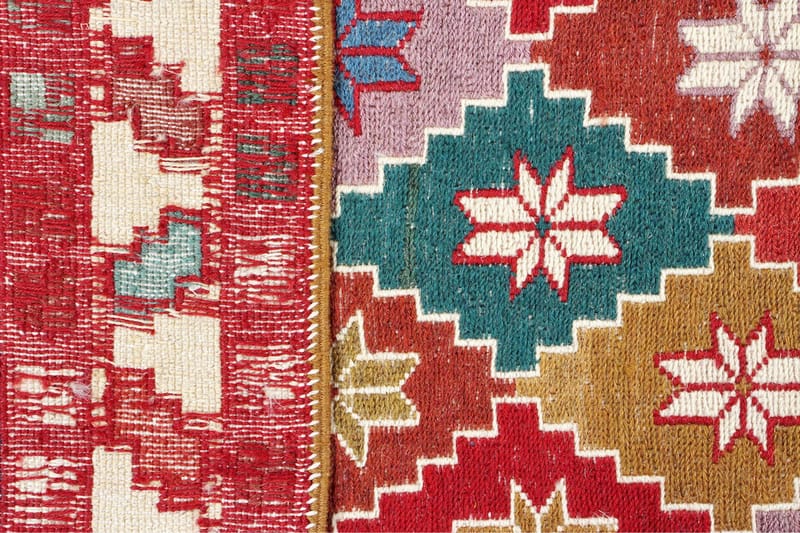Håndknyttet persisk tæppe Varni 106x141 cm Kelim - Flerfarvet - Kelimtæpper