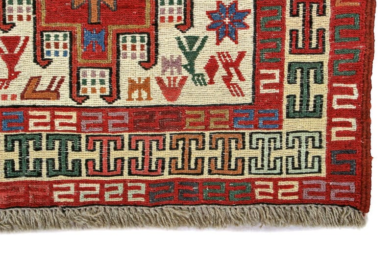 Håndknyttet persisk tæppe Varni 105x151 cm Kelim - Rød / Beige - Kelimtæpper