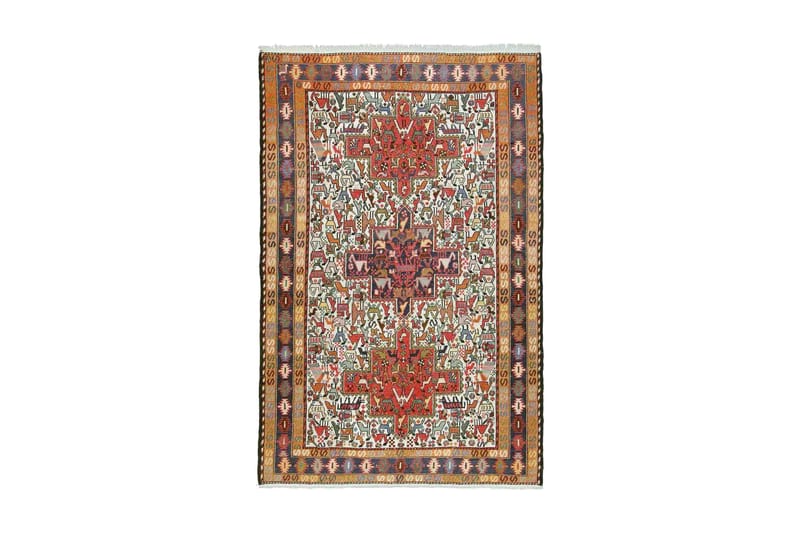 Håndknyttet persisk tæppe Varni 127x196 cm Kelim - Flerfarvet - Kelimtæpper