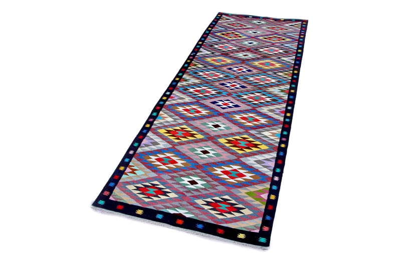 Håndknyttet Persisk tæppe 142x386 cm Kelim - Flerfarvet - Kelimtæpper