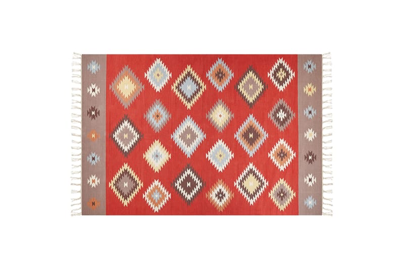 Lorut Kelimtæppe 200x300 cm - Rød - Tekstiler - Tæpper - Orientalske tæpper - Kelimtæpper