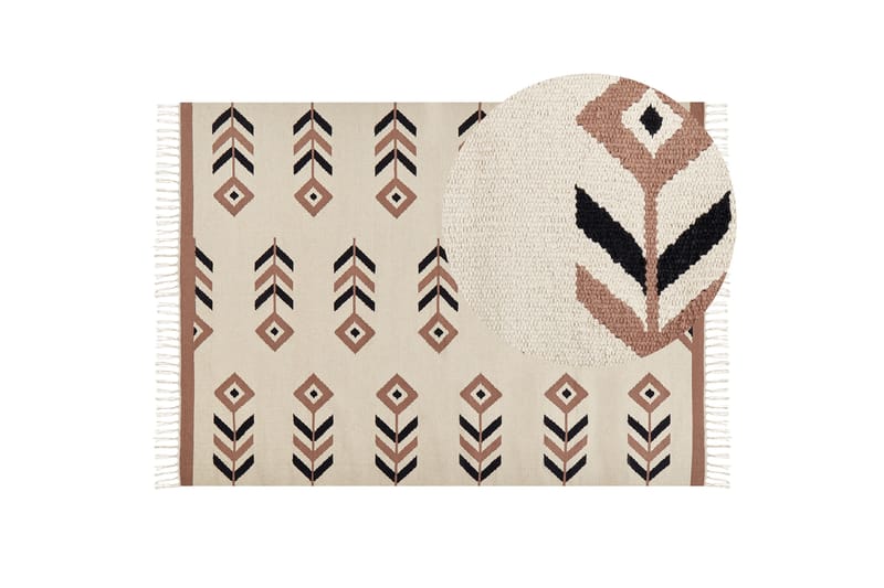 Niavan Kelimtæppe 200x300 cm - Beige - Tekstiler - Tæpper - Orientalske tæpper - Kelimtæpper