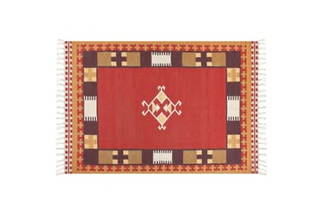 Parakar Kelimtæppe 160x230 cm - Rød - Tekstiler - Tæpper - Orientalske tæpper - Kelimtæpper
