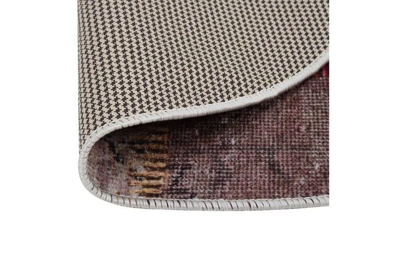 gulvtæppe 120 skridsikkert vaskbart patchworkdesign - Flerfarvet - Patchwork tæppe