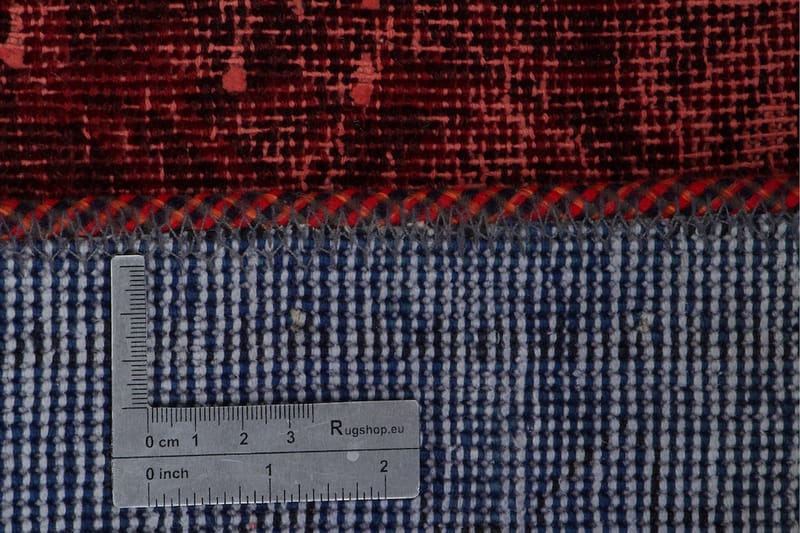 Håndknyttet patchwork tæppe uld / garn flerfarvet 182x242cm - Patchwork tæppe - Håndvævede tæpper