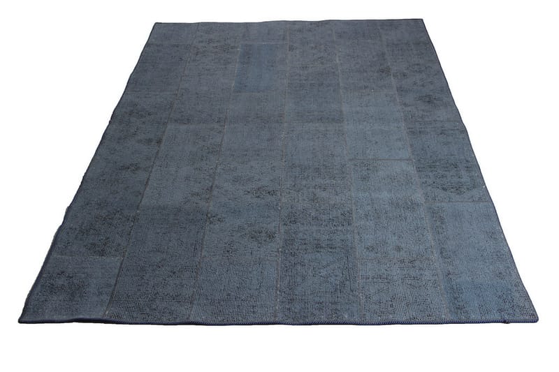 Håndknyttet patchwork tæppe uld / garn flerfarvet 184x244cm - Patchwork tæppe - Håndvævede tæpper
