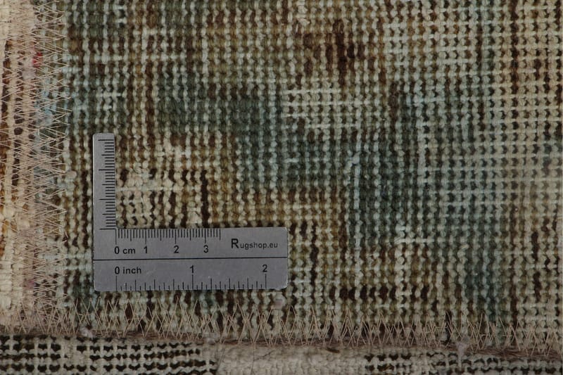 Håndknyttet patchwork tæppe uld / garn flerfarvet 175x220cm - Patchwork tæppe - Håndvævede tæpper