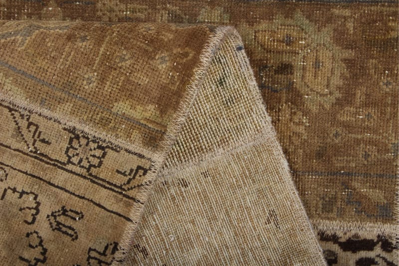 Håndknyttet patchwork tæppe uld / garn flerfarvet 190x353cm - Patchwork tæppe - Håndvævede tæpper