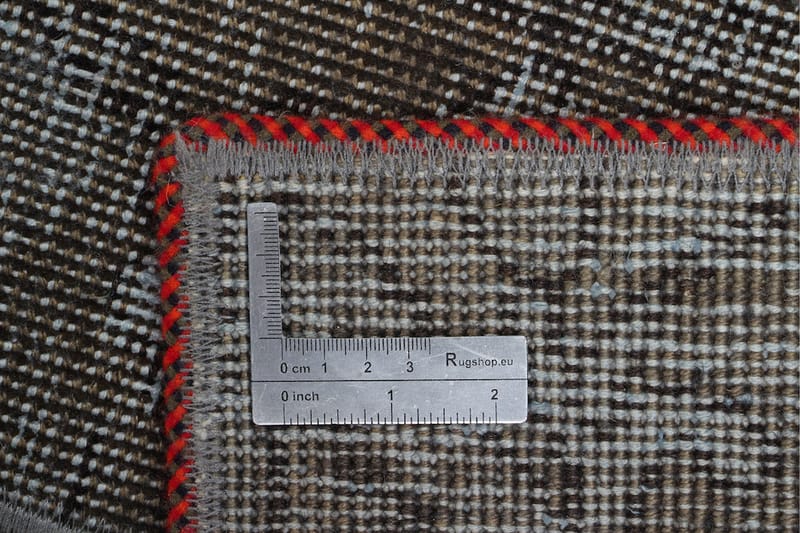 Håndknyttet patchwork tæppe uld / garn flerfarvet 185x244cm - Patchwork tæppe - Håndvævede tæpper