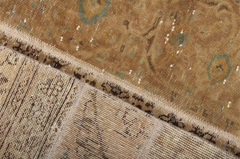Håndknyttet patchwork tæppe uld / garn flerfarvet 193x270cm - Patchwork tæppe - Håndvævede tæpper