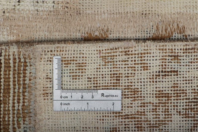 Håndknyttet patchwork tæppe uld / garn flerfarvet 173x234cm - Patchwork tæppe - Håndvævede tæpper