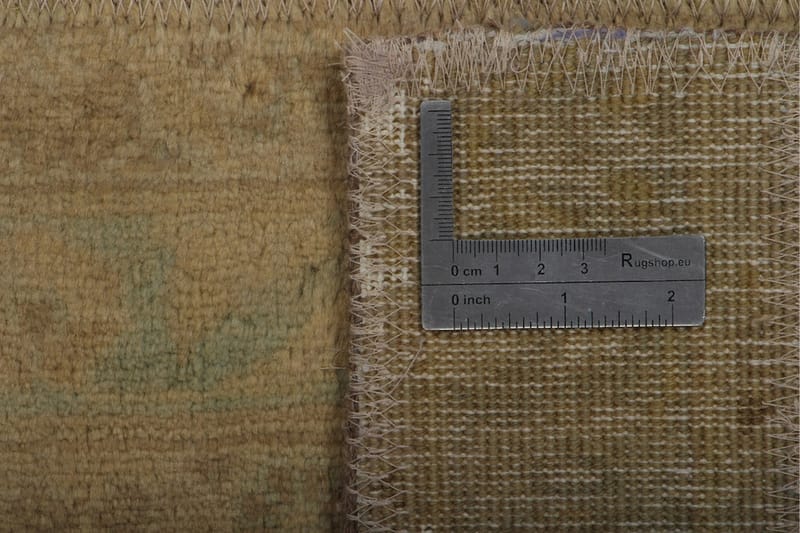 Håndknyttet patchwork tæppe uld / garn flerfarvet 139x193cm - Patchwork tæppe - Håndvævede tæpper