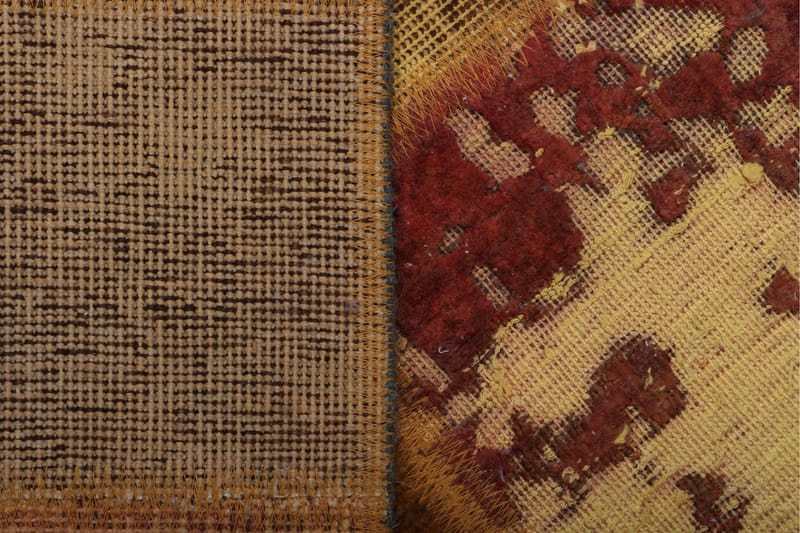 Håndknyttet patchwork tæppe uld / garn flerfarvet 175x233cm - Patchwork tæppe - Håndvævede tæpper