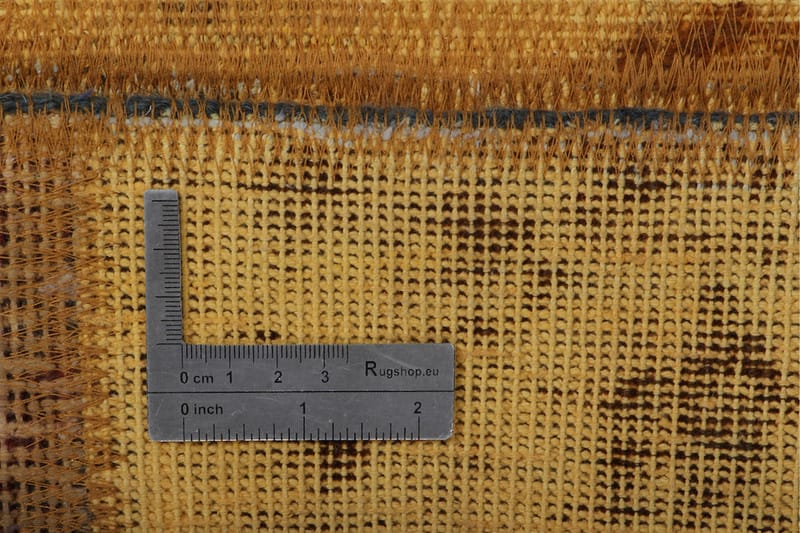 Håndknyttet patchwork tæppe uld / garn flerfarvet 175x233cm - Patchwork tæppe - Håndvævede tæpper