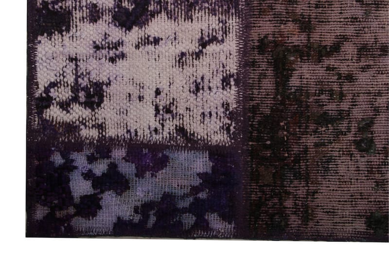 Håndknyttet patchwork tæppe uld / garn flerfarvet 171x229cm - Patchwork tæppe - Håndvævede tæpper