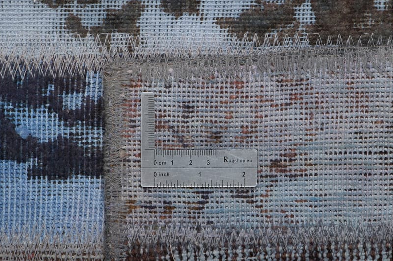 Håndknyttet patchwork tæppe uld / garn flerfarvet 169x232cm - Patchwork tæppe - Håndvævede tæpper