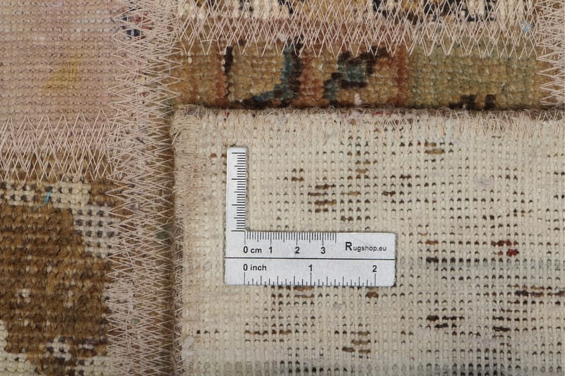 Håndknyttet patchwork tæppe uld / garn flerfarvet 169x235cm - Patchwork tæppe - Håndvævede tæpper