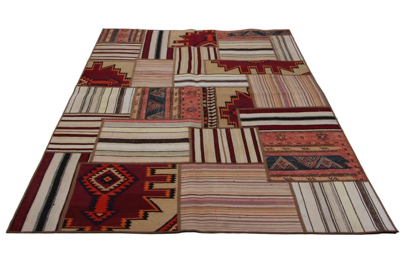 Håndknyttet Persisk tæppe 162x237 cm Kelim - Flerfarvet - Patchwork tæppe