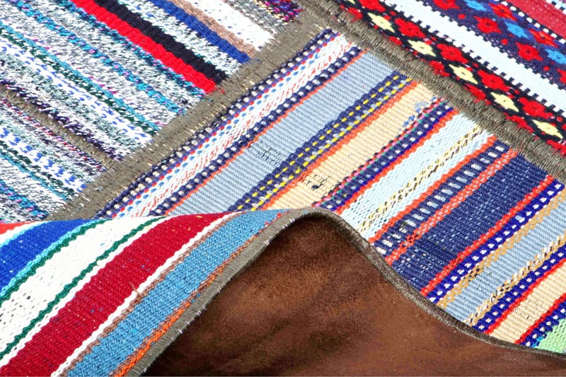 Håndknyttet Persisk lappetæppe 184x230 cm - Flerfarvet - Patchwork tæppe