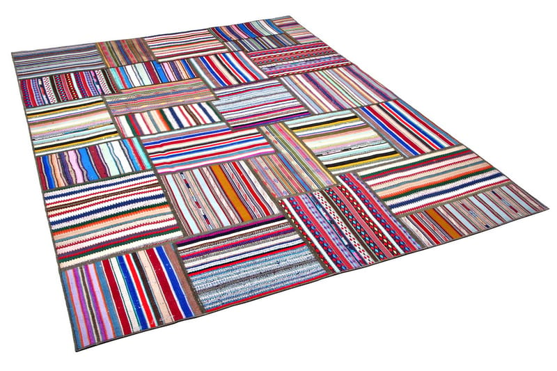 Håndknyttet Persisk lappetæppe 184x230 cm - Flerfarvet - Patchwork tæppe