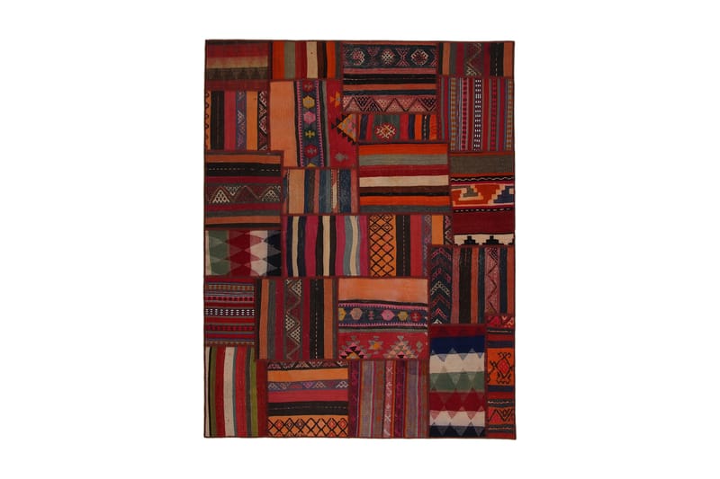 Håndknyttet Persisk tæppe 157x204 cm Kelim - Flerfarvet - Patchwork tæppe
