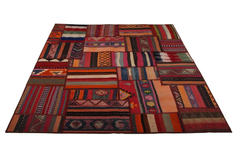 Håndknyttet Persisk tæppe 157x204 cm Kelim - Flerfarvet - Patchwork tæppe