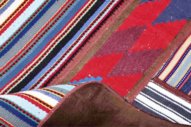 Håndknyttet Persisk tæppe 157x205 cm Kelim - Flerfarvet - Patchwork tæppe