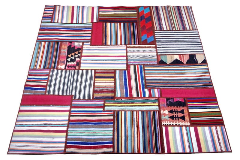 Håndknyttet Persisk tæppe 157x205 cm Kelim - Flerfarvet - Patchwork tæppe