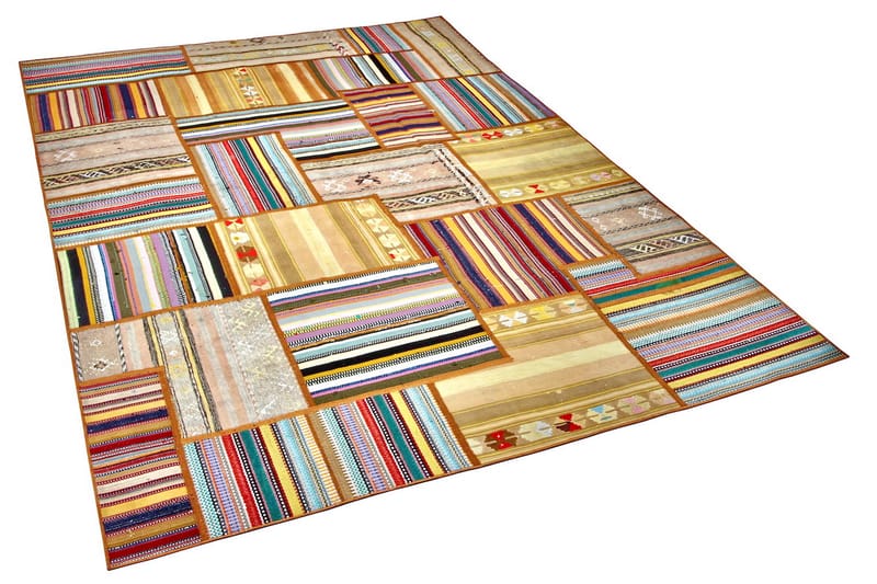 Håndknyttet Persisk lappetæppe 163x236 cm - Flerfarvet - Patchwork tæppe